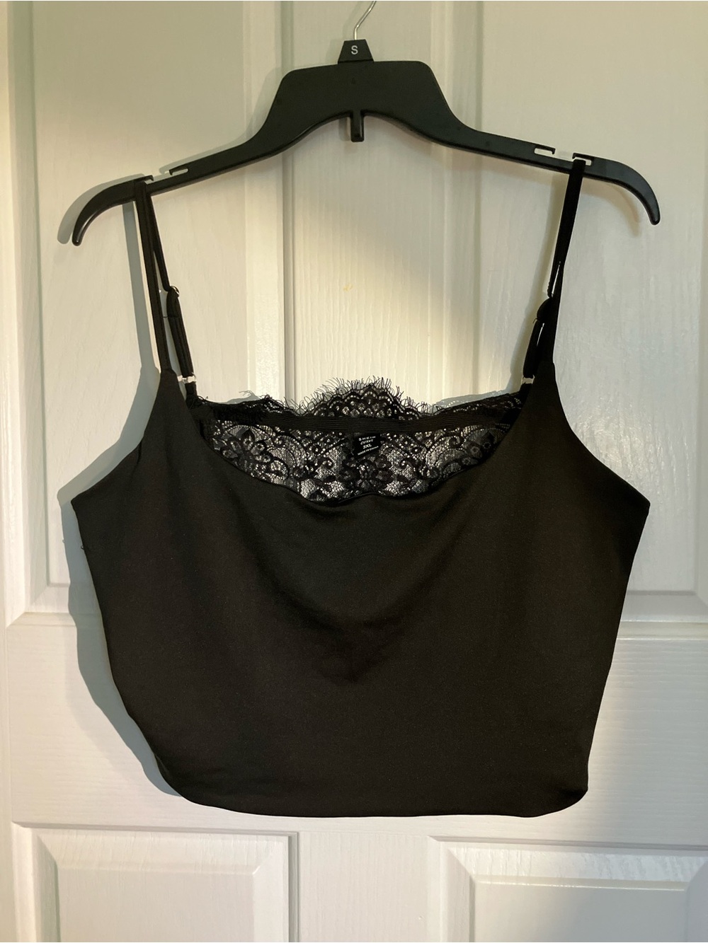 SHEIN Black Lace-Trim Camisole Tank
